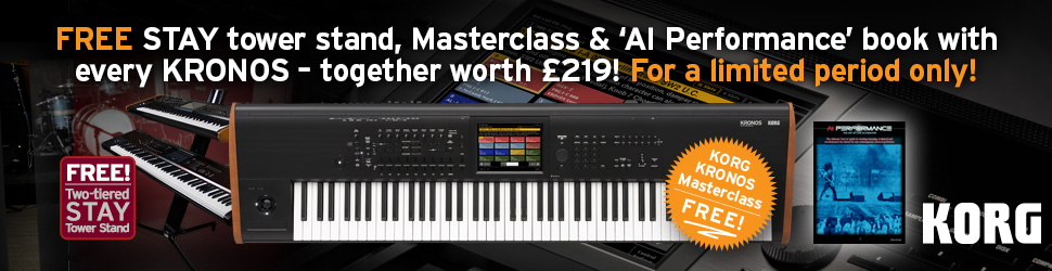 Free STAY tower stand, Masterclass & 'AI Performance' book with every KRONOS - together worth £219